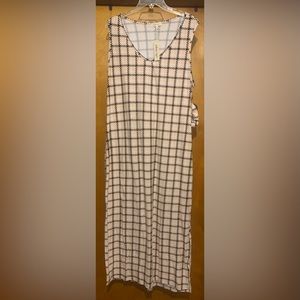 NWT Urban Rose 2X Plaid Maxi Dress with Scrunchie